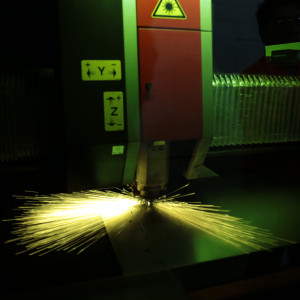 Fiber Laser Cutter in action